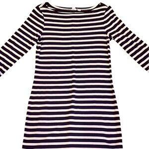 GAP, Maroon and White Striped Long Sleeve Dress, Size Small